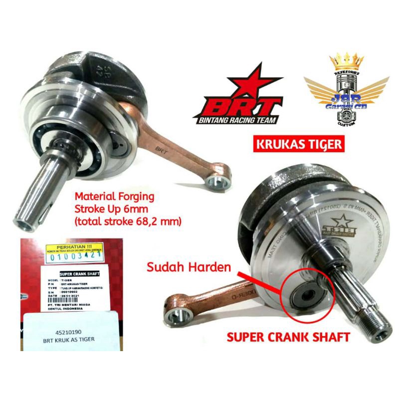 Askruk Kruk As BRT Tiger Langkah 68mm Good Balance