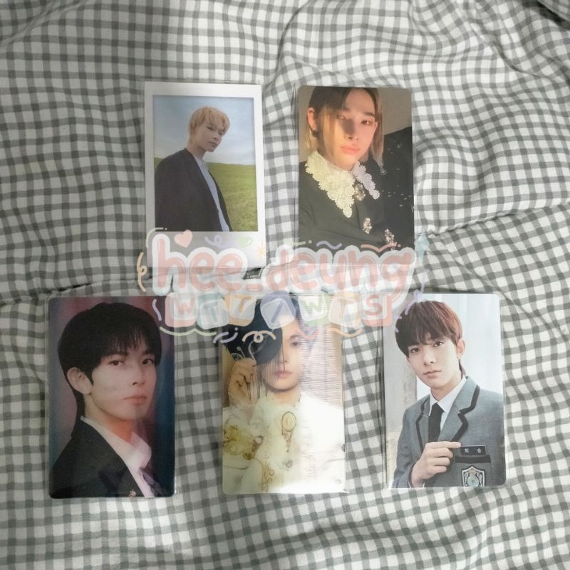 photocard niki syclla, lenti heeseung up, lenti heeseung hype, heeseung ggu ggu package, pola yet ni