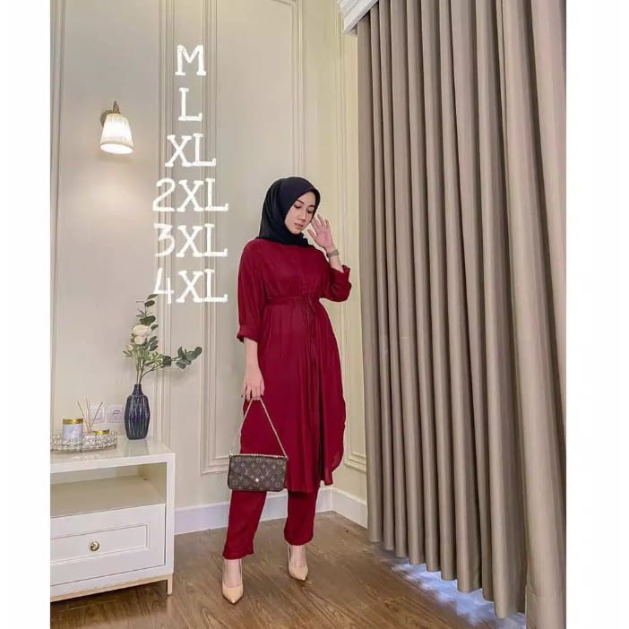 ALFAZZA/AURELIA SET/stelan wanita/home dress/pajamas/Daily SetJumbo 4XL/ OneSet Rayon Busui TERMURAH