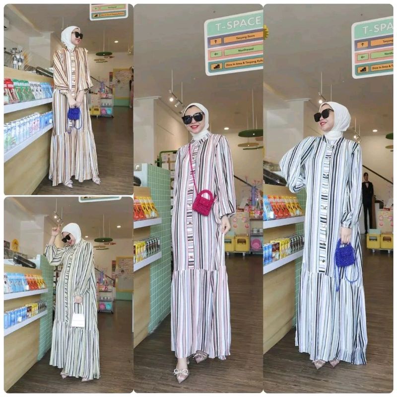 LONG DRESS RAYON CRINKLE