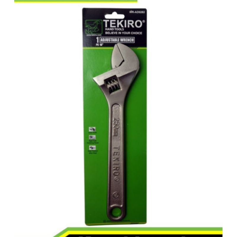 Adjustable wrench tekiro 10" - kunci inggris tekiro 10 inchi - kunci pas