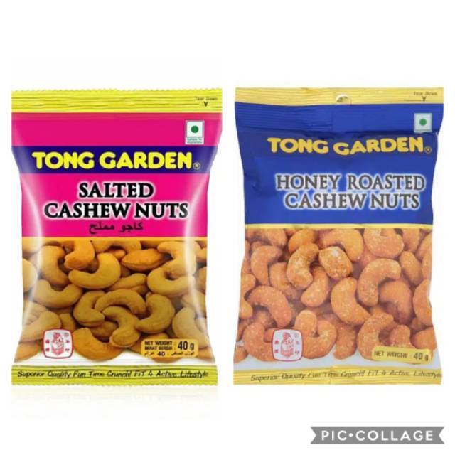 

Tong Garden Salted / Roasted Honey Cashew Nuts / Cashewnut - Kacang Mete / Mede Rasa Asin / Madu 40g