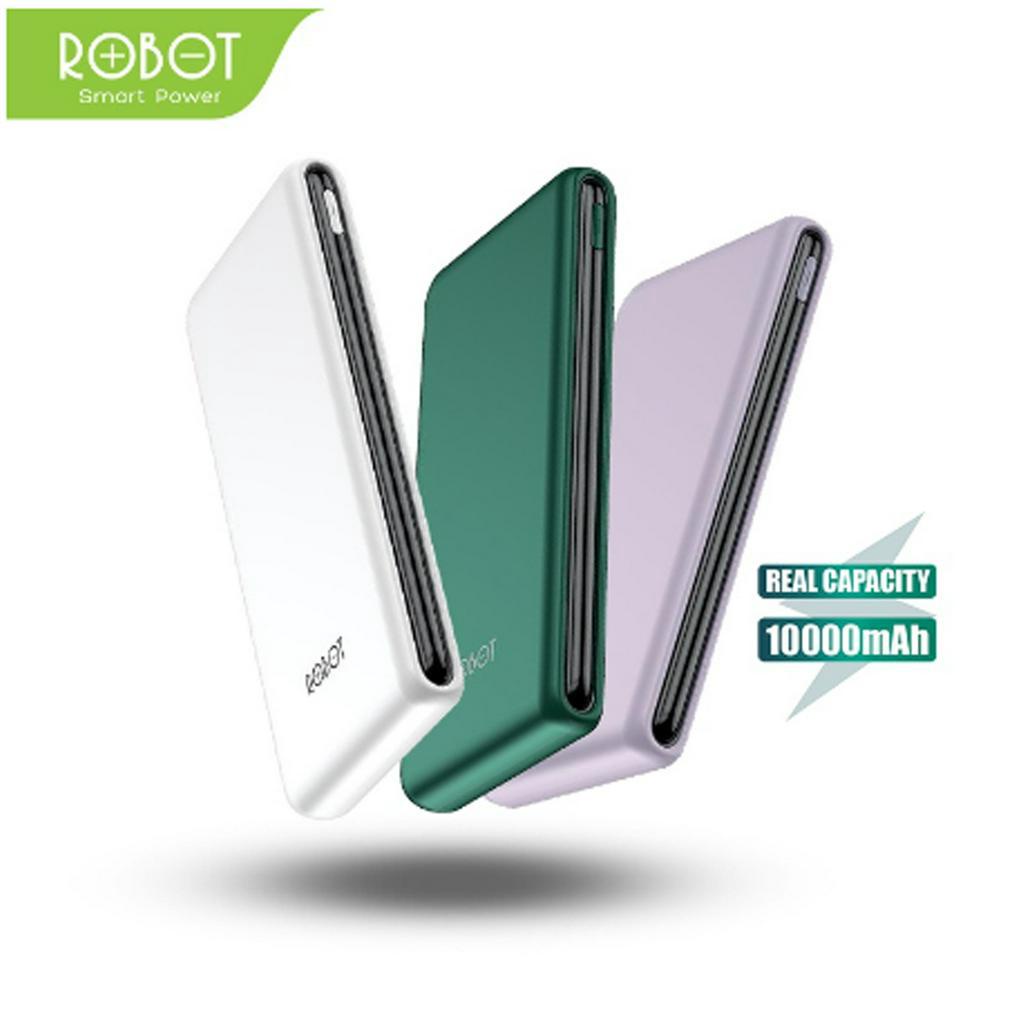 Robot Power Bank RT180 10000 Mah Green White Dual Input