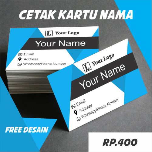 

Kartu Nama / Name Card Free Desain (Laminasi Doff & Glosy)