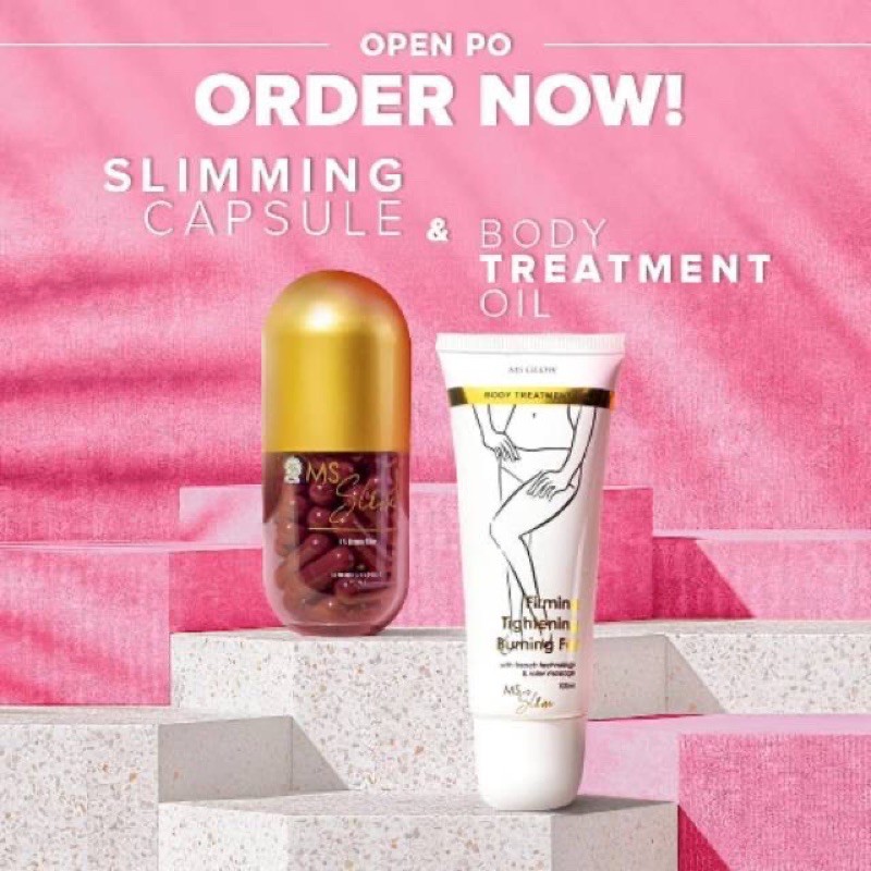 MS GLOW BODY TREATMENT OIL &amp; BODY SLIMMING CAPSULE