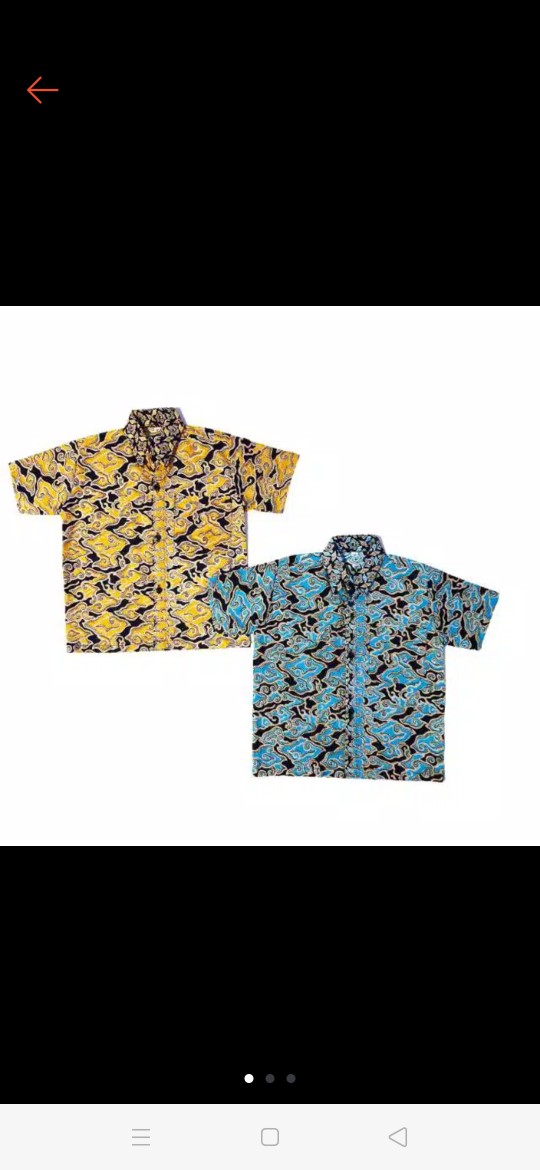 Nivana Batik Anak - 1 - 10 Tahun Mega Kuning & Biru Toska Atasan Bayi Balita Kid Fashion Cowok Laki