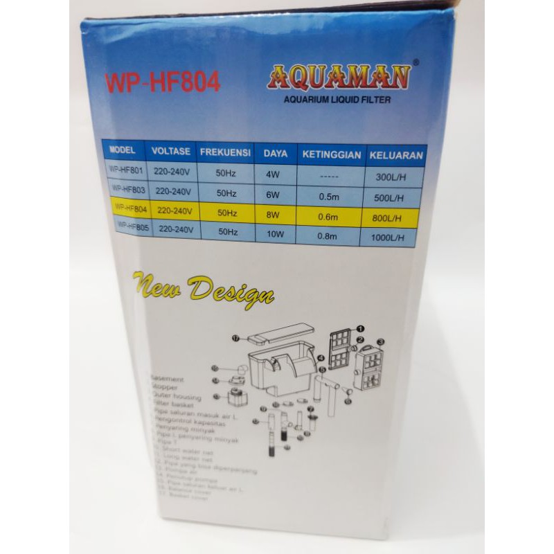 Promo murah pompa aquarium aquascape filter gantung AQUAMAN WP HF 804