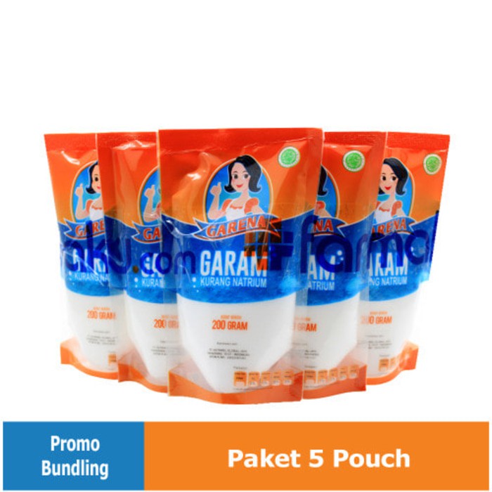 

TERMURAH GARAM RENDAH NATRIUM - PAKET 5 POUCH - ANTI HIPERTENSI !!!!!!