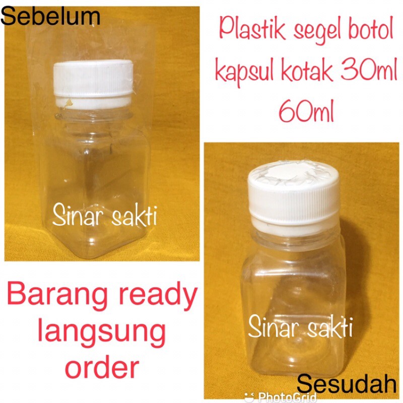 plastik segel kapsul 30ml 60ml segel plastik botol kapsul kotak