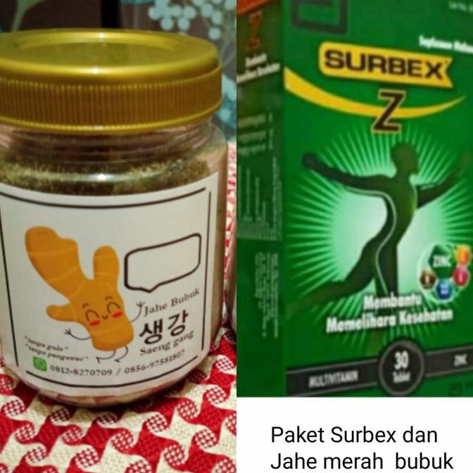 

Surbex Z dan Jahe merah bubuk paket