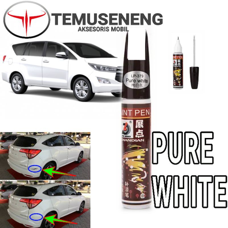 

Pure White Putih Metalik Glossy Spidol Cat Warna Bodi Mobil Motor Penghilang Gores Noda Lecet Baret