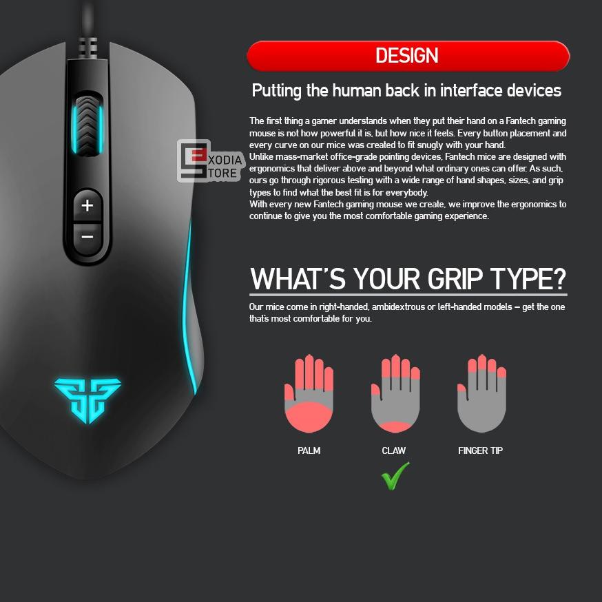 Fantech Gaming Mouse Macro X9 THOR Original RGB 7D Programmable 4800 Dpi PB