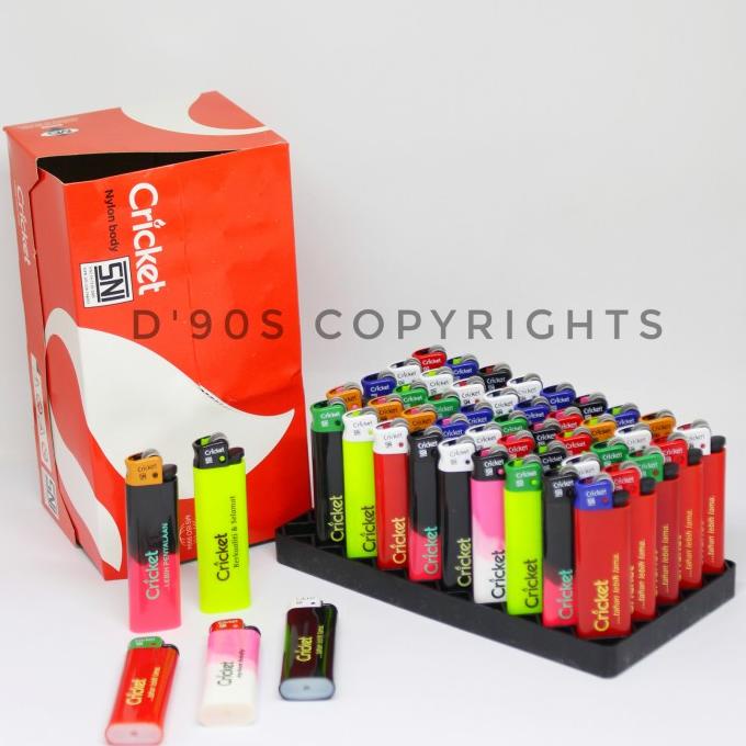 Korek Api Gas merk Cricket Fusion isi 50 pcs