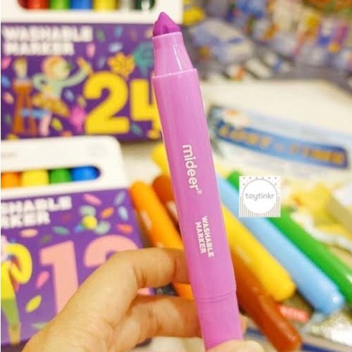 

Lucu Mideer Washable Marker Spidol (24 Colours) Gilaa!!!