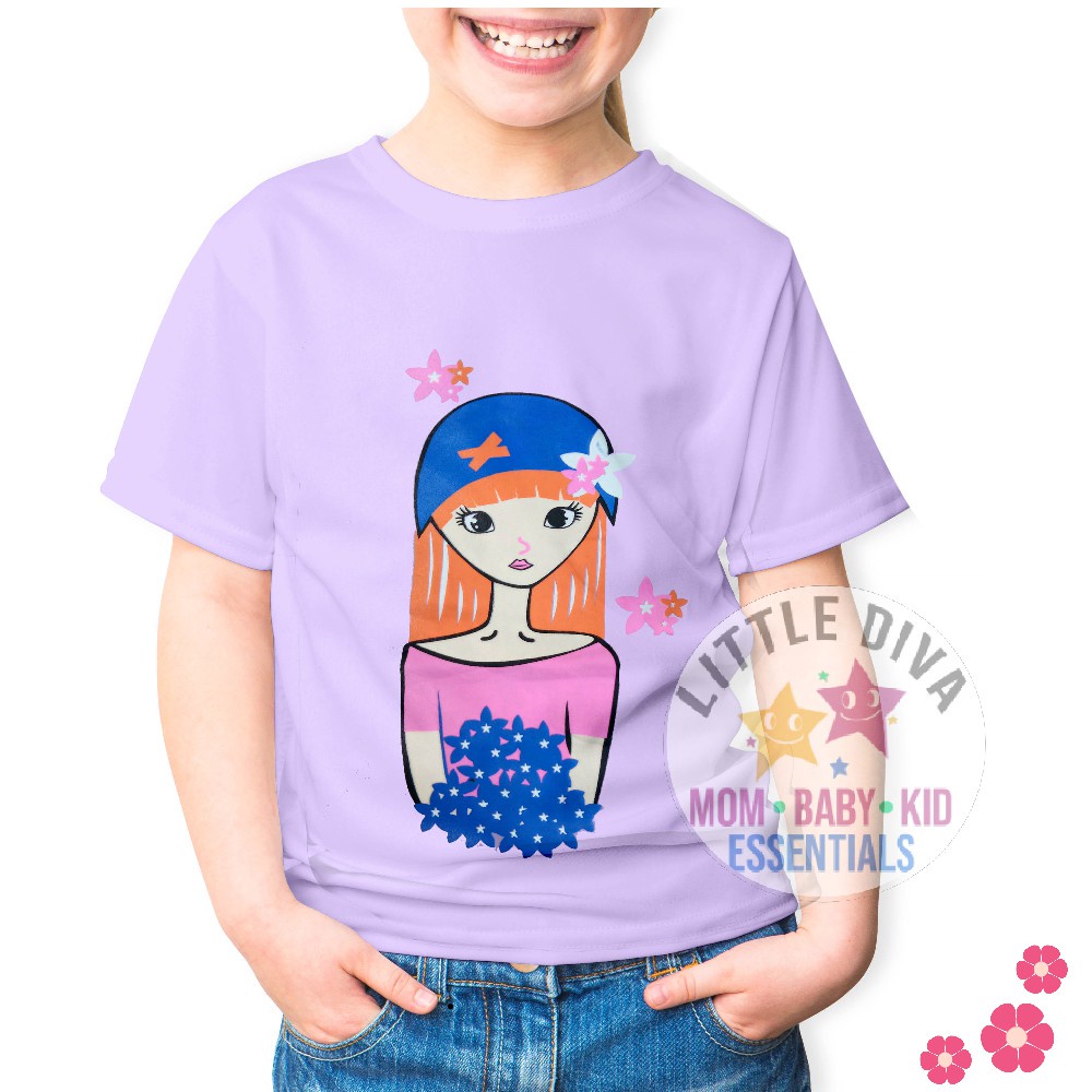 KAOS Anak Perempuan 2 tahun CEWEK Size 2 t TEE GIRL Kaos Anak Cewe Murah