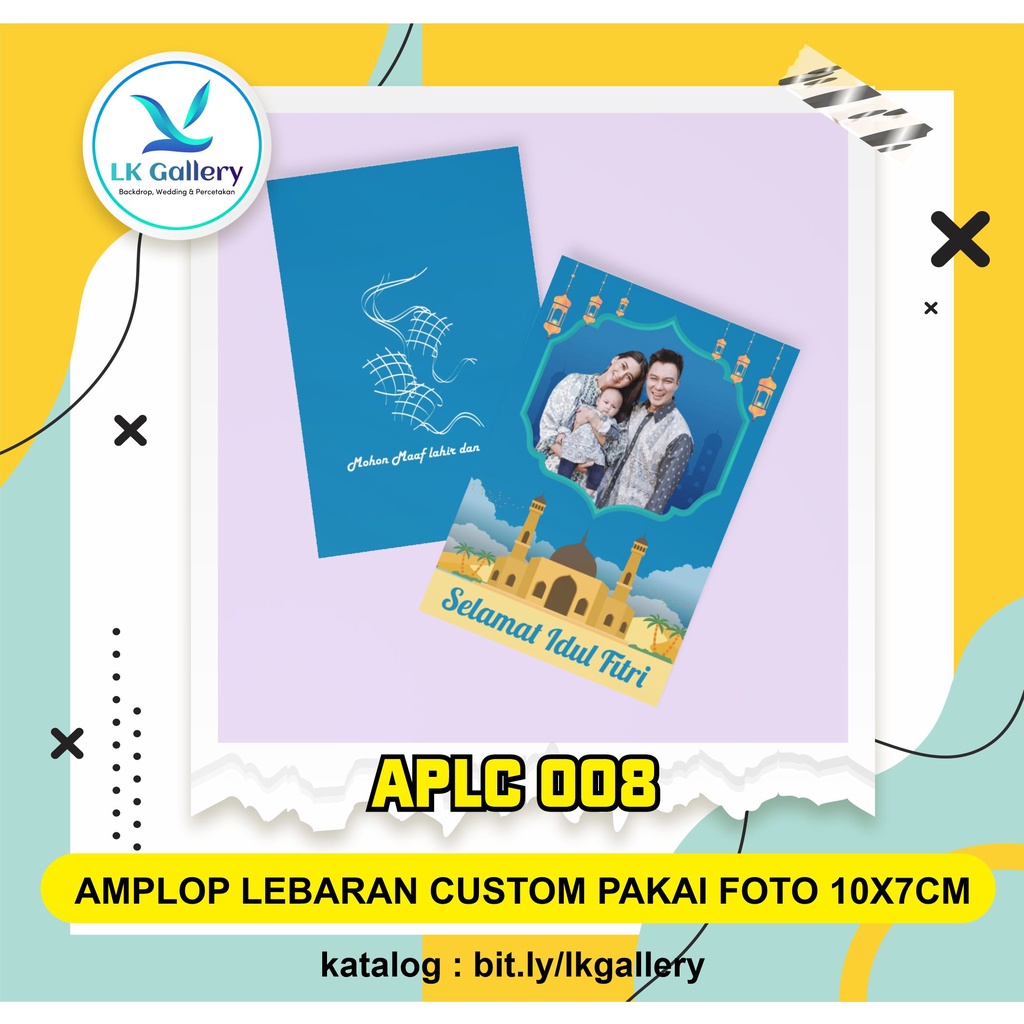 

[TERBATAS] Amplop lebaran Idul Fitri custom pakai foto elegan