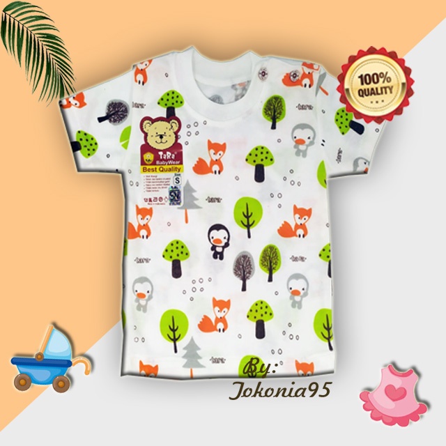 Kaos Oblong Putih Baby Tara - Katun Soft Premium SNI