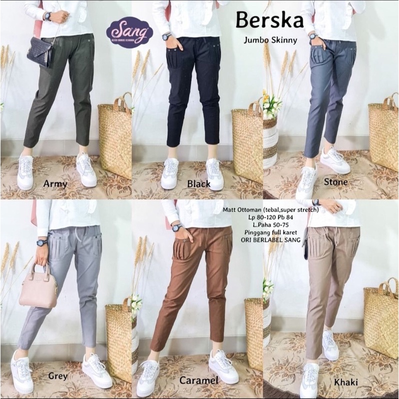 CELANA WANITA BERSKA / CELANA JUMBO SKINNY /CELANA JUMBO / CELANA STRETCH / CELANA KAIN WANITA