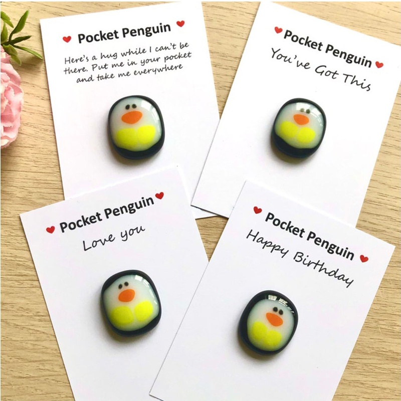 Mary A Little Pocket Pinguin Hug Mini Animal Pocket Hug Pinguin, Spesial Penguin Pocket Animal Ornament Hadiah Hewan Lucu