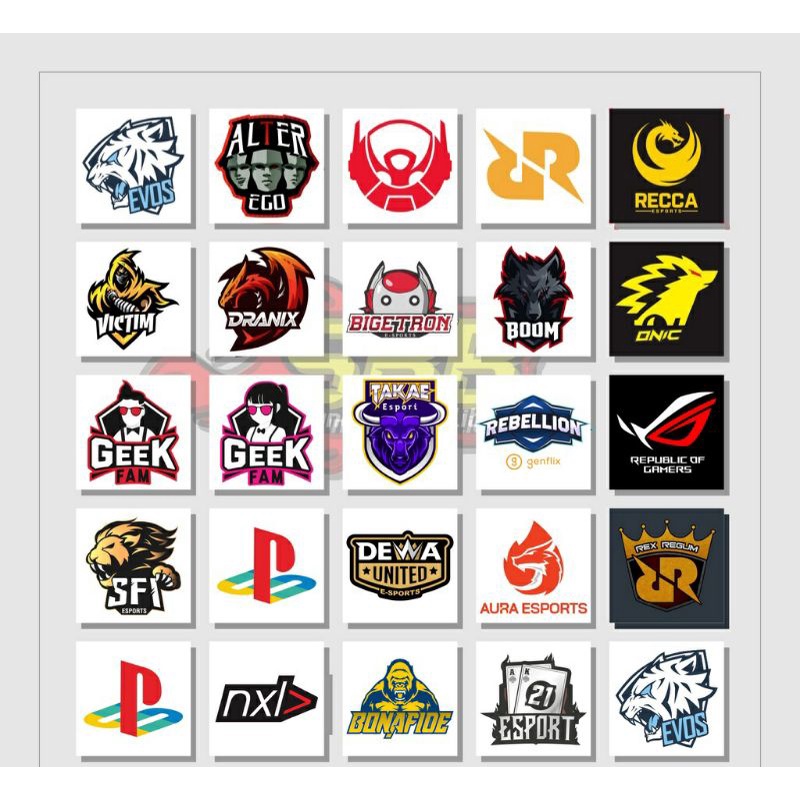 

Stiker Stcker Sticker Stic Logo Gaming Esport Evos Onic RRQ RR