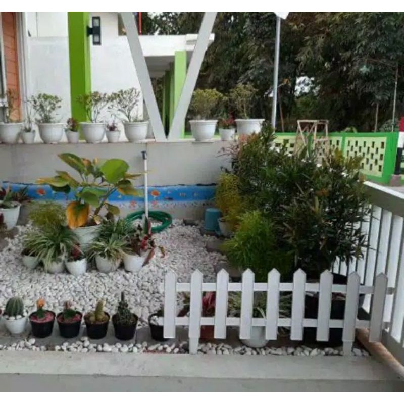 kris garden mini pagar taman pagar pembatas taman WLk-003 putih 5pc