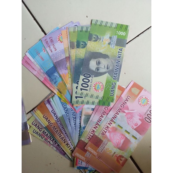 Uang Mainan / Duit Palsu isi  -/+ 30 Random