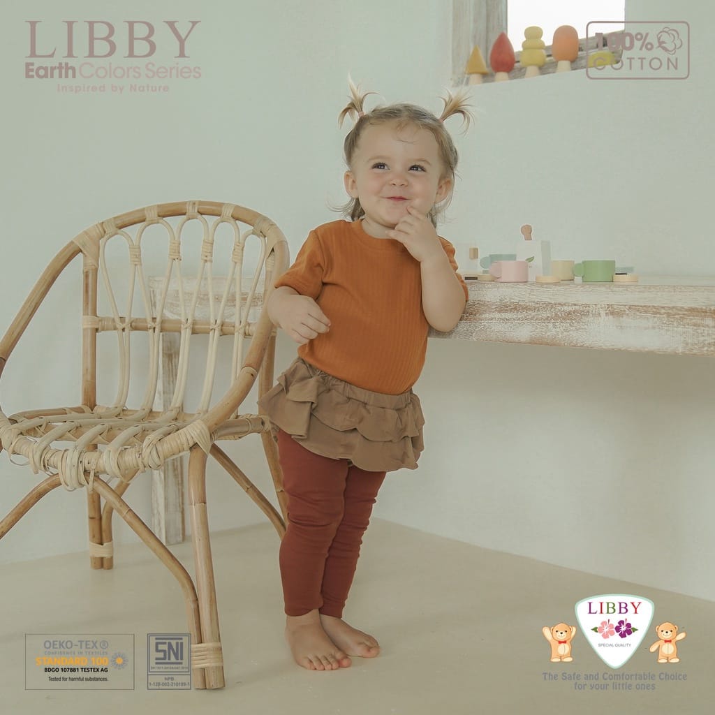 Legging Libby Earth Color Series 0-6 Tahun 100% Cotton Premium Arevyonlineshop Baju Bayi Celana Bayi