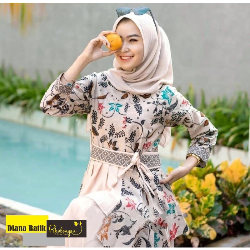 Atasan Batik Wanita Pria Kerja Kantor Terbaru Terlaris Lengan Panjang Katun Kombinasi M L XL XXL