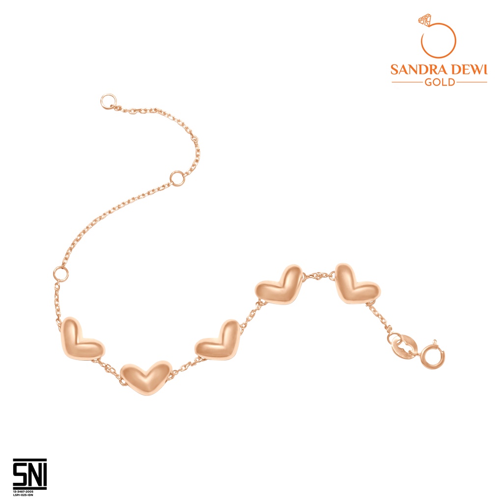 Gelang Sandra Dewi Gold Golden Love Valentine Collections BC200168