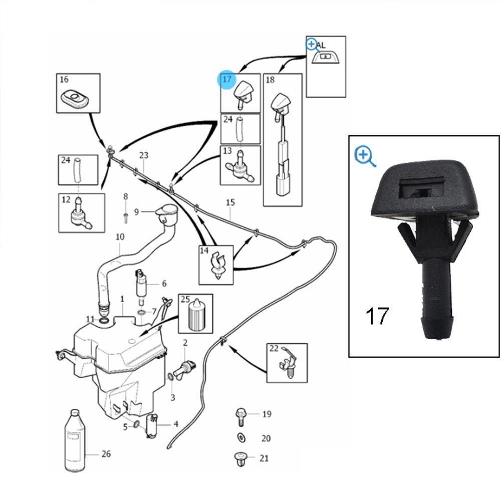 Pineapple Windshield Washer Portable Wiper Nozzle Mesin Cuci Mobil Plastik