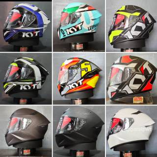 Paket ganteng / helm kyt k2rider upgrade flat visor