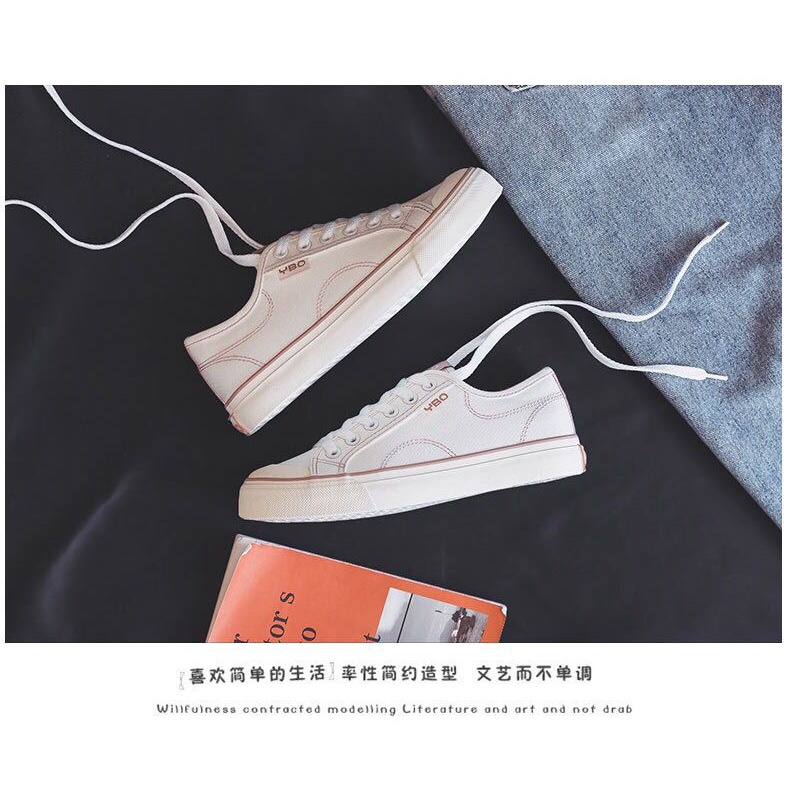 [ PAKAI DUS SEPATU ] IDEALIFESHOES Sepatu Wanita Sneaker Putih Garis Biru Import Sport Sepatu Casual Korea Style Murah-5