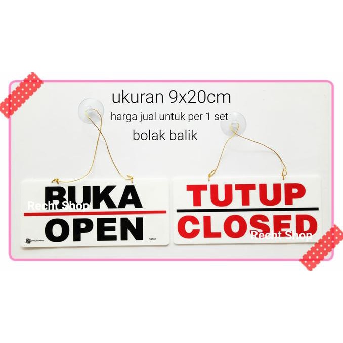 

Sign board sign label acrylic akrilik buka tutup / open close