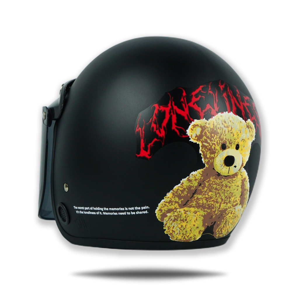 Helm Bogo Dewasa Pria Wanita Lonely Bear SNI Terbaru