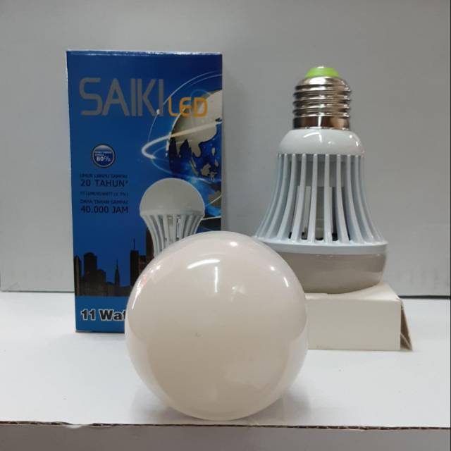 SAIKI LED LAMPU LED BULB 11W E27 4500K COOL WHITE