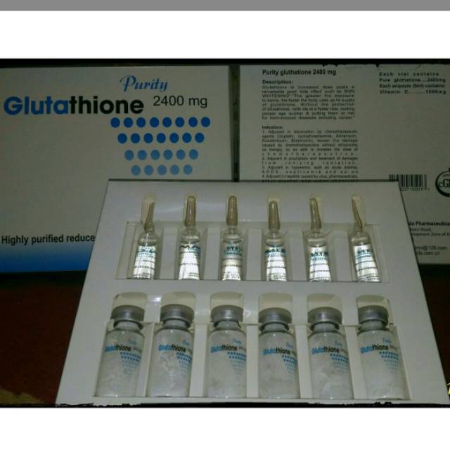 PURITY GLUTATHIONE 2400MG ( suntik pencerah tubuh rekomendasi dokter)