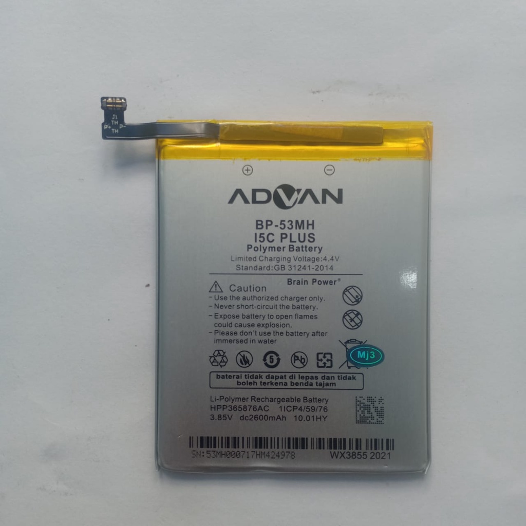 Baterai Advan I5C Plus - G1 - G1 PRO BP-53MH Batre Battery BP53MH