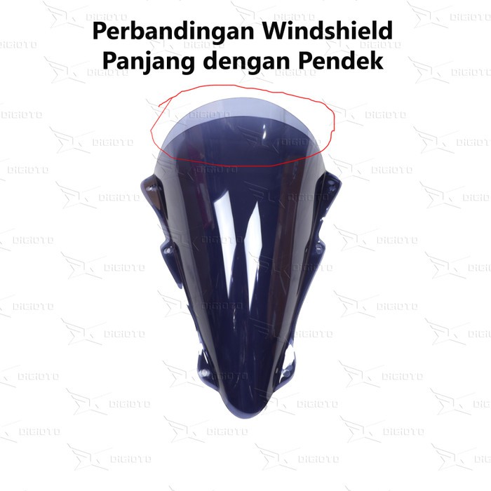 Drake Single Bubble Windshield Visor Kawasaki ZX-25R Smoke - Panjang
