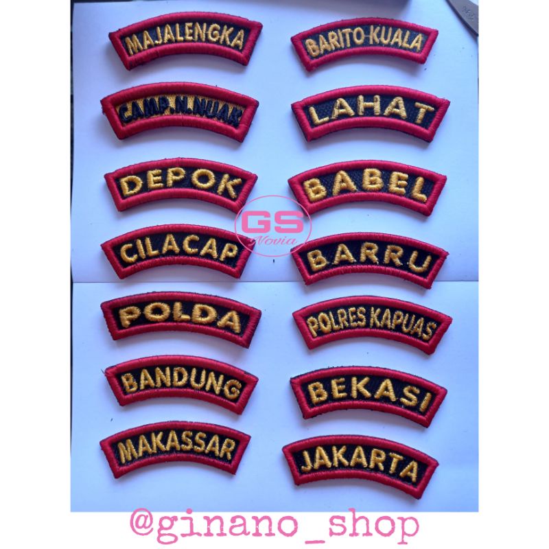 Badge Lokasi Bordir Timbul