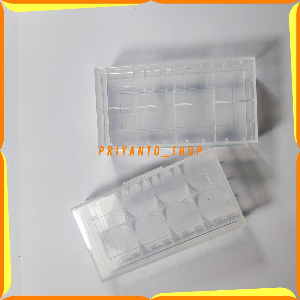 Case Battery Kotak Box Tempat Wadah Penyimpanan Battery 18650 Isi 2 Slot