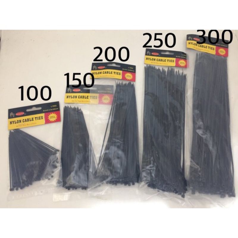 promo kabel ties cable tis tali ripat hitam  isi 100 pcs universal