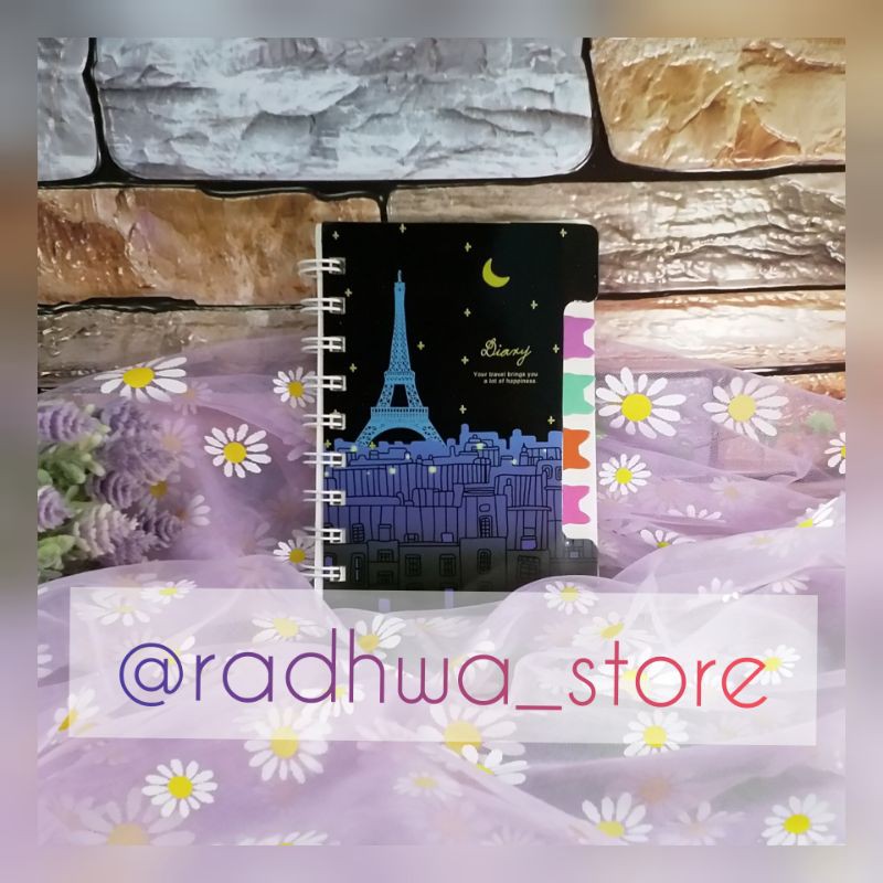 

Buku Catatan Saku dengan Pembatas seri Travel Unik Lucu