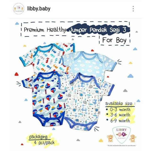 [READY BOY &amp; GIRL] LIBBY PREMIUM Jumper Segitiga / Baju Kodok Libby