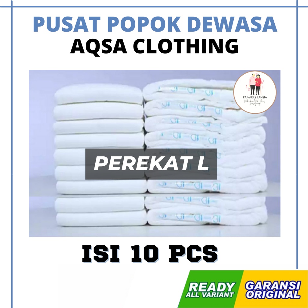 (TERMURAH) POPOK DEWASA PEREKAT SIZE L - DIAPERS DEWASA L ISI 10 PCS