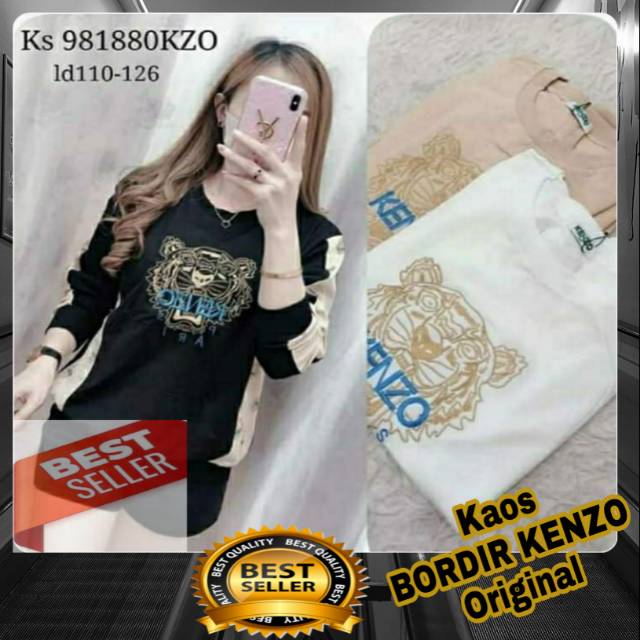 BAJU KAOS WANITA IMPORT KAOS BORDIR KENZO KAOS ORIGINAL ATASAN WANITA