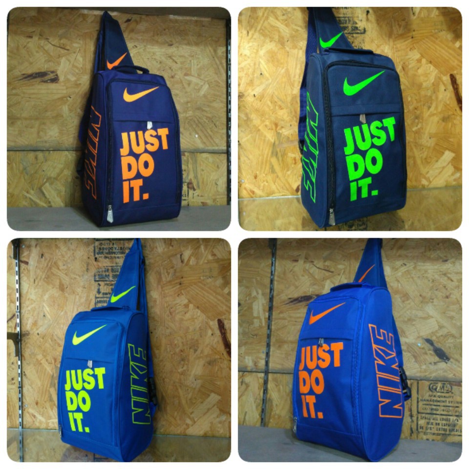 NEW tas jinjing tempat sepatu nike itam polyster d300 grosir murah / TAS SEPATU