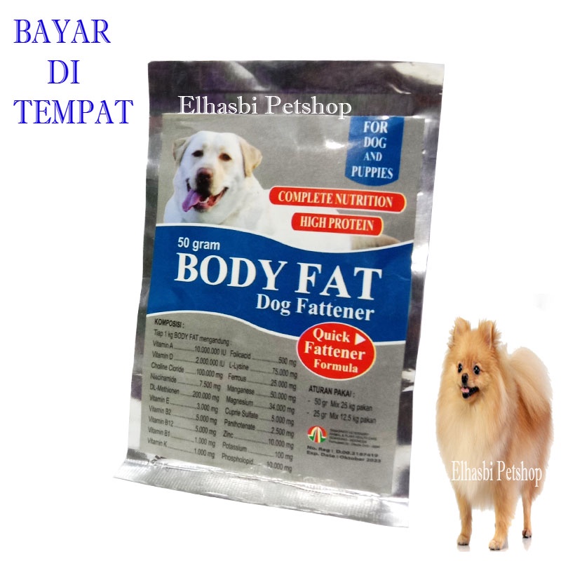 vitamin anjing yang bagus gemuk badan body fat