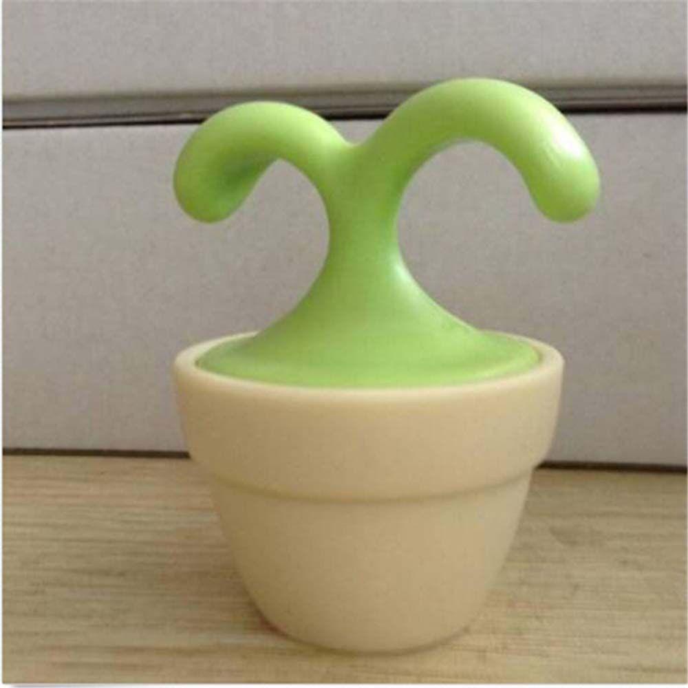 Needway Pot Tanaman Berbentuk Pijat Lucu Mini Desk Decor Massager Manik Relaksasi Leher Wajah Angkat Alat Kecantikan