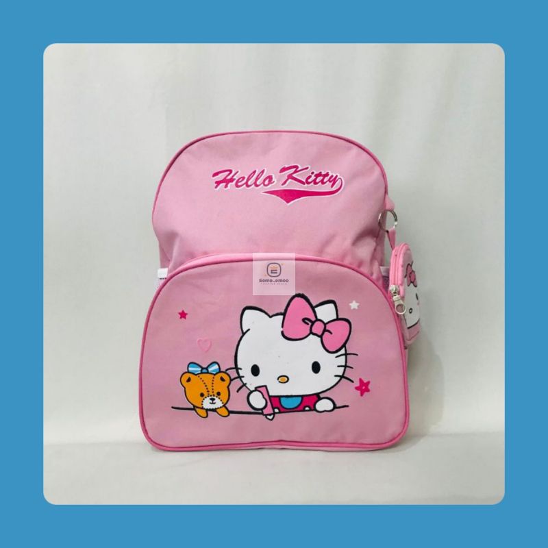 HelloKitty Tas Ransel Sekolah untuk Anak Perempuan PAUD/TK/SD Tas Korea Anak EMOEMO