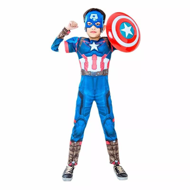 Kostum Anak dan Dewasa Captain America Kapten Amerika Superhero Costplay good ok